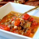 Fire Roasted Tomato and Wild Rice Soup